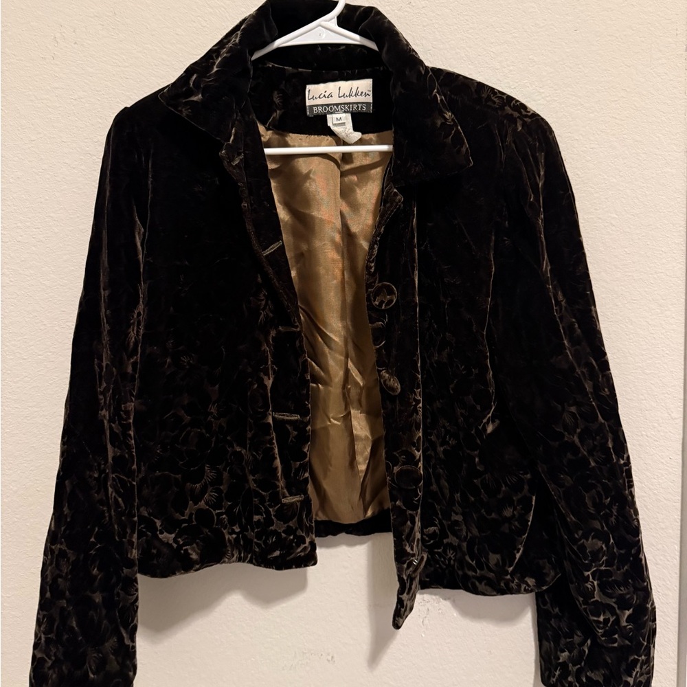 Nicole Bakti Black Velvet Women's Blazer